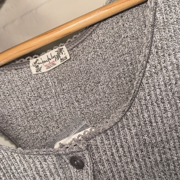 Free People tank top intimately small ribbed salt pepper NEW most wanted - Picture 4 of 7